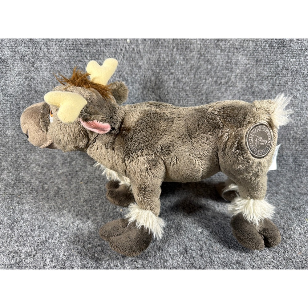 Disney Store Frozen Sven Reindeer Plush Brown 12 Inch Authentic Toy